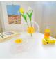 Preview: 360Home dekorativer Acryl Stifthalter Organisator Weißes Eigelb Design
